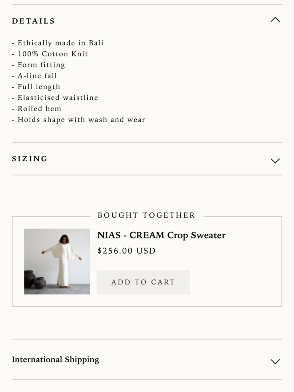 Avy & Co Tilda Cream Knit Skirt - Picture 6 of 8